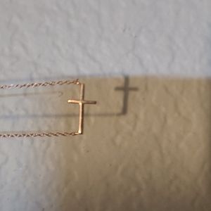 Rose gold cross necklace